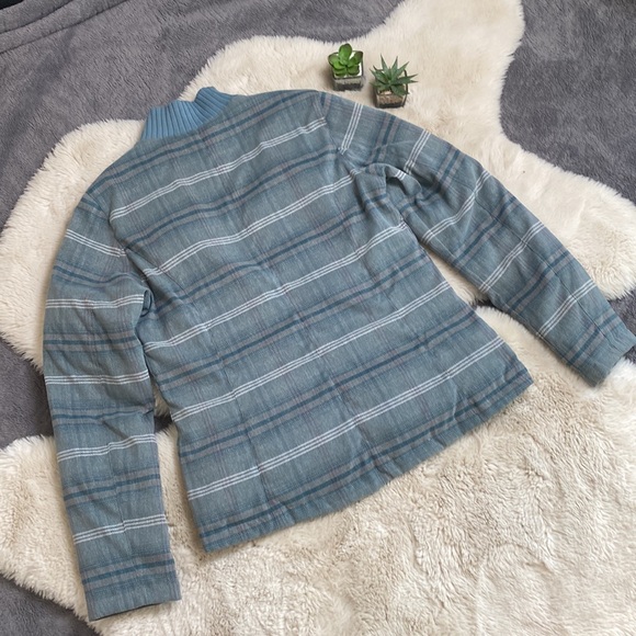 Prana Showdown Down Jacket Plaid Insulated Bayou Blue Medium - Picture 4 of 14